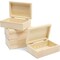 Unfinished Wood Box with Hinged Lid (5.5 x 3.5 x 2 in, 4 Pack)